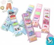 Lot de 7 paires de chaussettes + carte de voeux