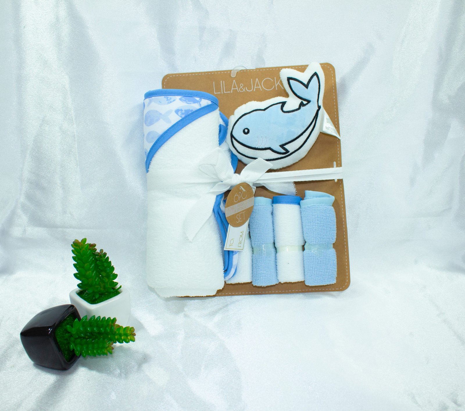 Sortie de bain 6pcs avec eponge de bain